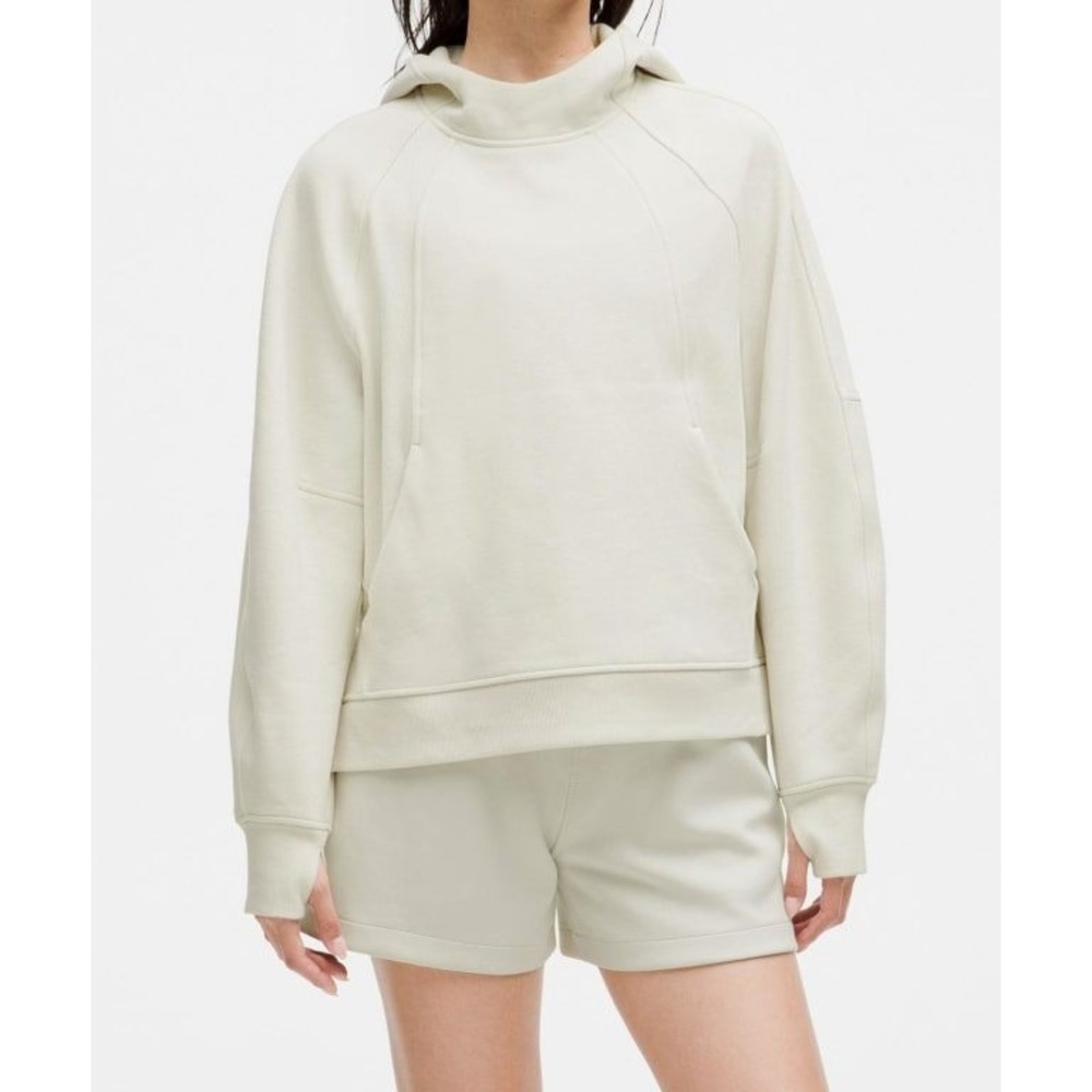 Lululemon Womens Scuba Oversized Side Split Hoodie Size XS / S Bone NWT